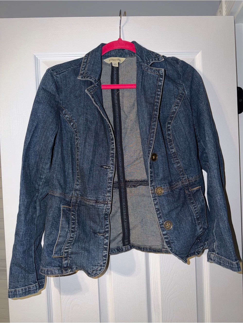 St. John's Bay Dark Blue Denim Jacket Blazer